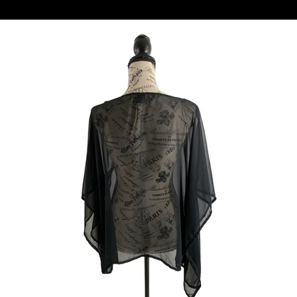 Women's S/M sheer black blouse - Picture 6 of 7